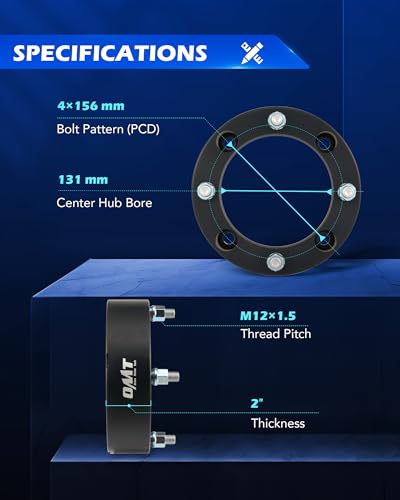 OMT 4x156 ATV Wheel Spacers with 131mm Center Hub Bore