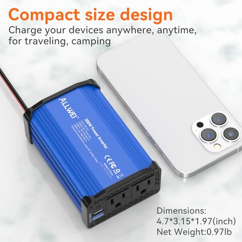 300W Car Power Inverter 12V DC to 110V AC Car Inverter