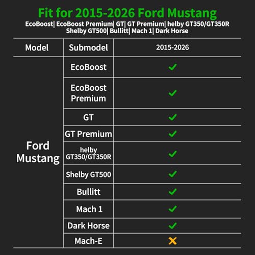 for Ford Mustang Floor Mats 2026