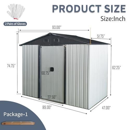 4x8 FT Outdoor Storage Shed