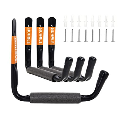 4 Pack 9.8 Inch Jumbo Garage Storage Hooks (4 Count)