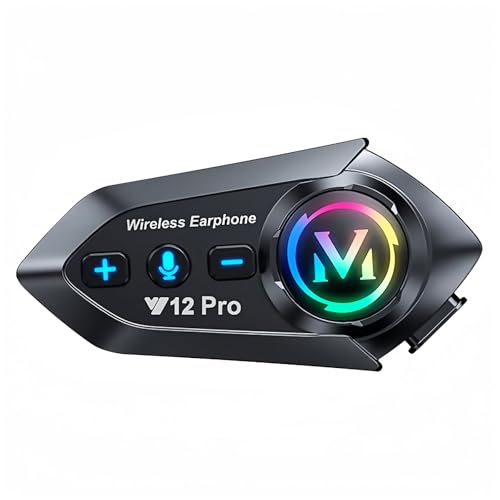 Motorcycle Helmet Bluetooth Headset 2 Way Intercom 550 Yards