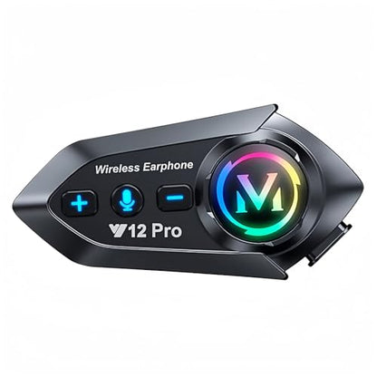 Motorcycle Helmet Bluetooth Headset 2 Way Intercom 550 Yards