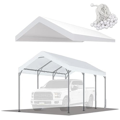10' x20' Carport Replacement Canopy Cover White
