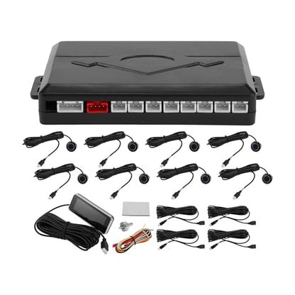 Reverse Backup Radar System Parking Sensors Buzzer Dark Blue