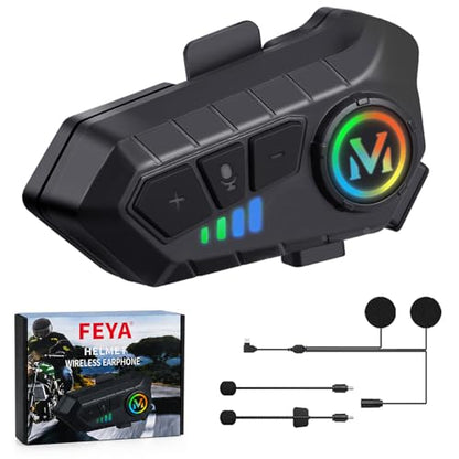 Motorcycle Helmet Speakers High Battery Life Helmet Headset (2 Count)