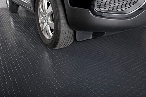 Large Coin Pattern Vinyl Garage Floor Protector Mat