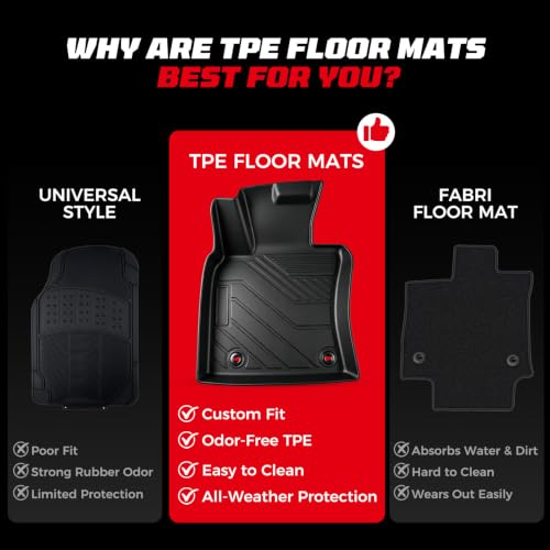 TPE Floor Mats Set for Toyota Camry 2024 2023 2022 2021 2020 2019 2018