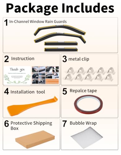 in Channel Window Visors Rain Guards for Ford Explorer 2011 (4 Count)