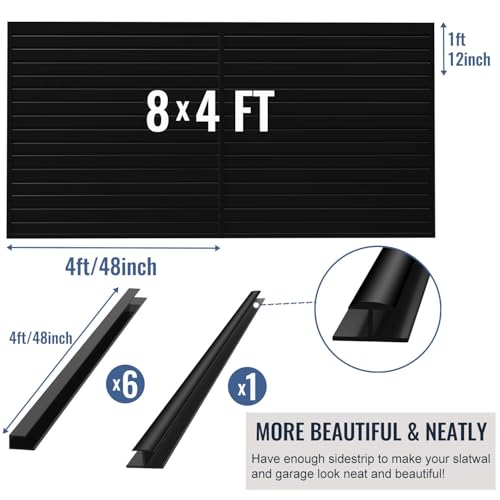 Slatwall Panel Garage Organizer PVC Slatwall Heavy Duty Wall Mounted Rack