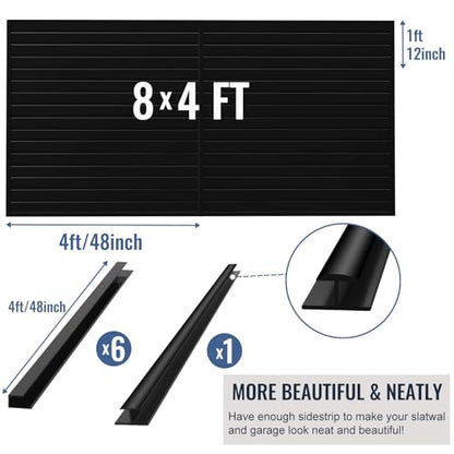 Slatwall Panel Garage Organizer PVC Slatwall Heavy Duty Wall Mounted Rack