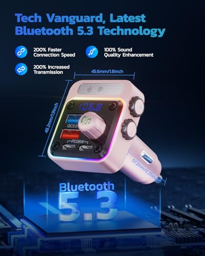 54W Bluetooth 5.3 Car Adapter
