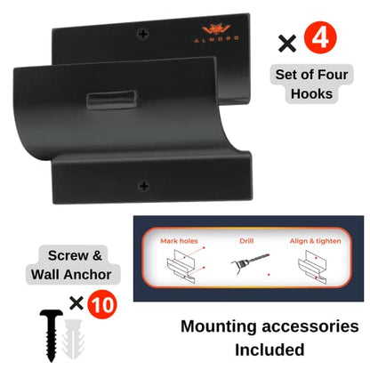 Ladder Hanger Set of 4 for Garage Wall (4 Count)