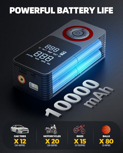 Cordless Tire Inflator Portable Air Compressor