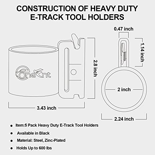 5 Pack E Track Tool Holders