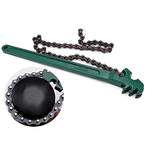 16 Inch Heavy Duty Chain Wrench with 27" Adjustable Chain for 1.5"