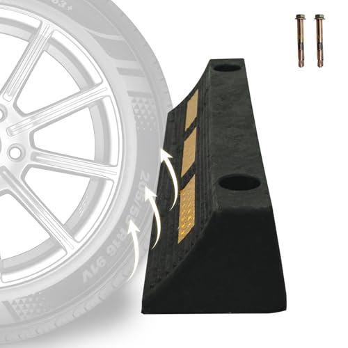 Parking Stopper for Garage Parking with Bolts 3" H 1 Pack