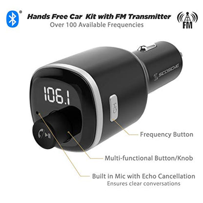 BTFM4 SP1 BTFREQ Universal Bluetooth Handsfree Car Kit with FM Transmitter and Dual USB Ports