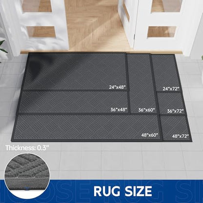Durable Indoor Outdoor Door Mat (24 Sq Ft)