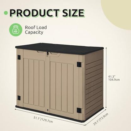 Horizontal Shed with Padlock Latch