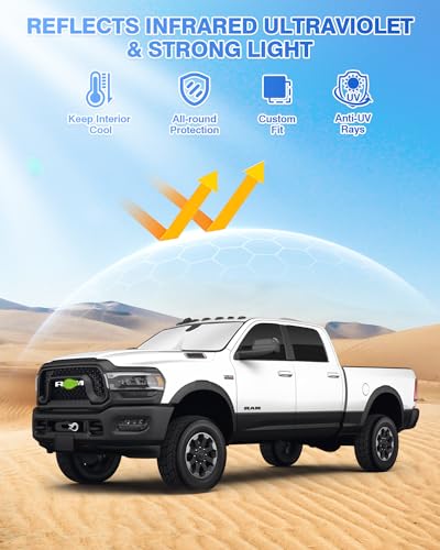 Sunshades for Dodge Ram 2500 3500 2010 (6 Count)