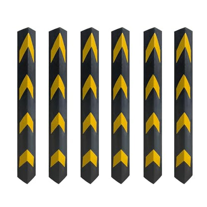 6 Pack 27" Rubber Corner Guard Protector for Parking Column Lot Garage Wall (6 Count)
