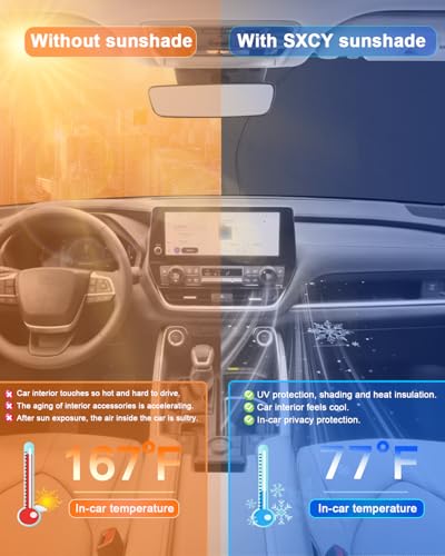 for 2024 2025 2026 Toyota Grand Highlander Windshield Sunshade for 2025 2026 Toyota Grand Highlander Accessories Sunshade Foldable Sun Shield 2025 2026 Grand Highlander Sunshade Sun Protector