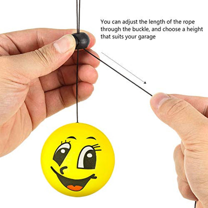 2 Packs Double Garage Parking Aid Balls with Hooks and Rope Adjusters