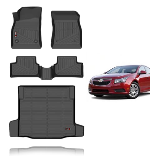 Floor Mats & Cargo Liner for 2011 2012 2013 2014 2015 Chevy Cruze & 2016 Chevy Cruze Limited All Weather Car Mats Chevrolet Cruze Floor Mats Accessories