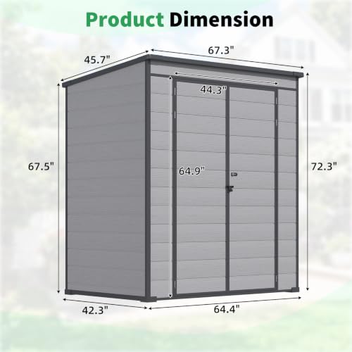 4'x6' Resin Outdoor Storage Shed