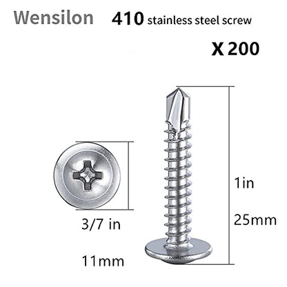 200pcs）#8×1”for Sheet Metal Self