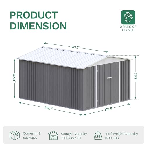 10x12 FT Outdoor Storage Shed