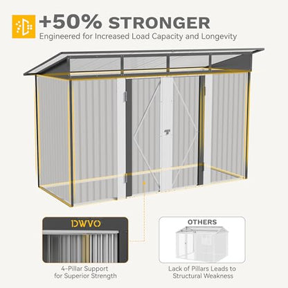 9x4 FT Outdoor Storage Shed with Acrylic Windows