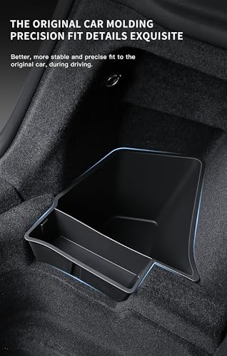 2PCS for 2025 2026 Tesla Model Y Juniper Trunk Organizer Trunk Storage Bins with Lid TPE Waterproof Trunk Storage Box for Model Y Juniper Interior Accessories (2 Count)