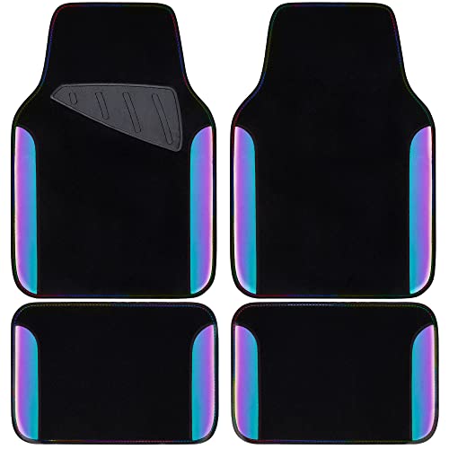 Chameleon Iridescent Reflective PU Leather&Waterproof Universal Carpet car Floor mats