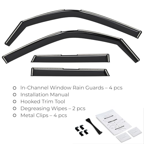 Window Deflectors Smoke Tinted in (4 Count)