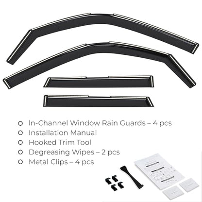 Window Deflectors Smoke Tinted in (4 Count)