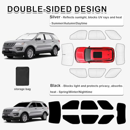 8pcs Thicken Sun Shades for Ford Explorer 2011 (8 Count)