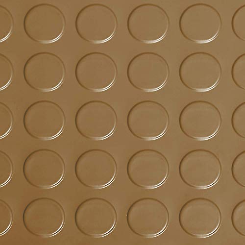Large Coin Pattern Vinyl Garage Floor Protector Mat