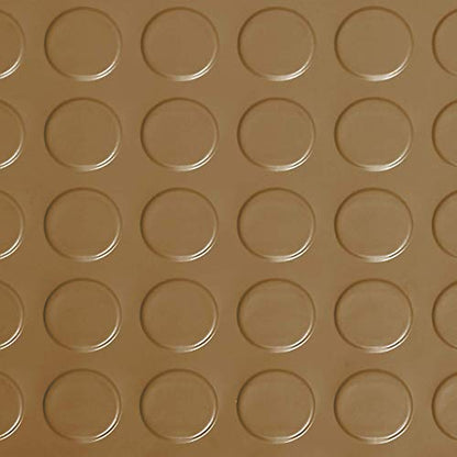 Large Coin Pattern Vinyl Garage Floor Protector Mat