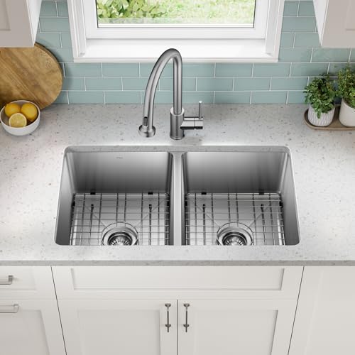 Fairlane 33 inch Undermount Double Bowl 18