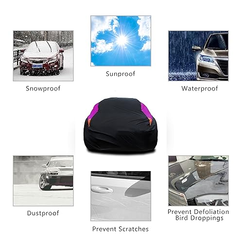 Waterproof Car Cover All Weather Snowproof UV Protection Windproof Outdoor Full car Cover