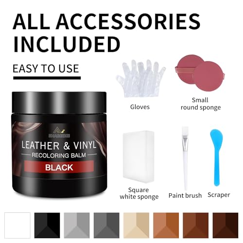 Leather Recoloring Balm and Leather Repair Kit for Furniture