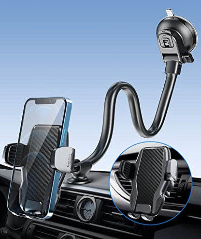Phone Holder Mount for Car Truck with 13" Gooseneck Long Arm