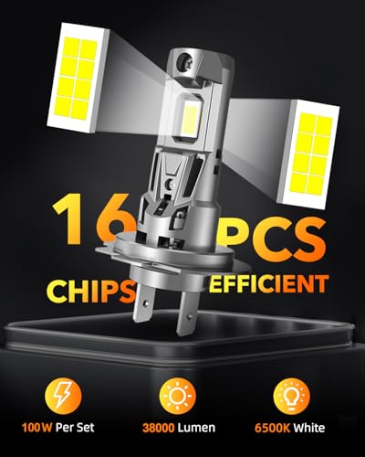 H7 Light Bulbs 6500K White (2 Count)