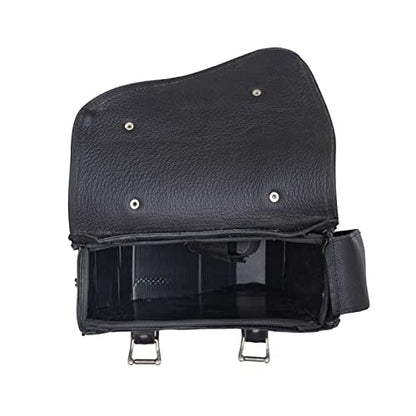 Premium Naked Leather Swing Arm Bag For Motorcycle Left Side Solo Bags Saddle Bags For Softails Choppers