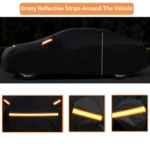 600D Heavy Duty Car Cover Custom Fit for Sedan Length 175