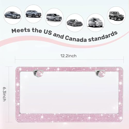 2 Pack License Plate Frames for Women