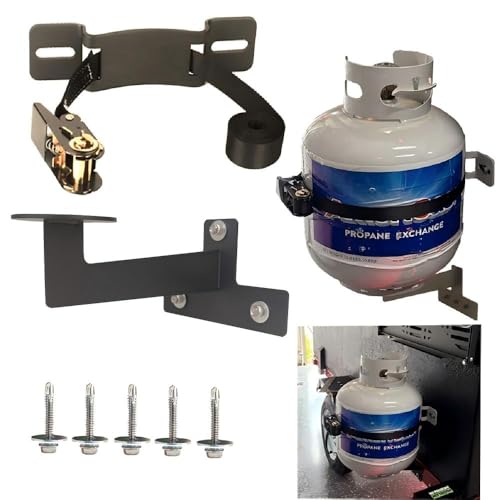 RV Propane Tank Cylinder Rack and Trailers Secure Exchange Propane Cylinder Mount for Campers