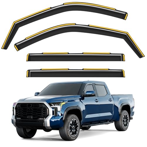 Window Visors Rain Guards for Toyota Tundra 2022 (4 Count)